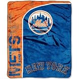 New York Mets 50" x 60" Micro Raschel Throw Polyester Binding Graphic Background Durability