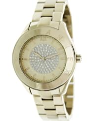 Armani Exchange Womens AX5158 Gold Stainless-Steel Quartz Watch with Gold Dial