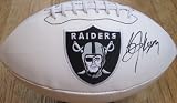 BO JACKSON SIGNED AUTOGRAPHED OAKLAND RAIDERS LOGO FOOTBALL COA + HOLOGRAM