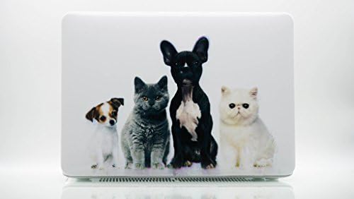 HYAIT 3D Embossing Colorful Cat and Dog Pattern Polycarbonate (PC) Ultra Slim Hard Case For MacBook 15-inch Model A1398 MacBook Pro (with 15.4-inch Retina Display) -- Metal Blue