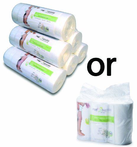 Real Nappies Bioliner Six Pack, Flushable Diaper Liners, 6