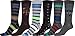 Sakkas Men's Crew High Patterned Colorful Design Dress Socks Asst Value 6-Pack