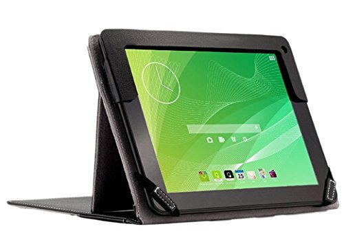 iDeaUSA Portfolio 10 - Black Leather Portfolio Cover for 10 inch Tablets
