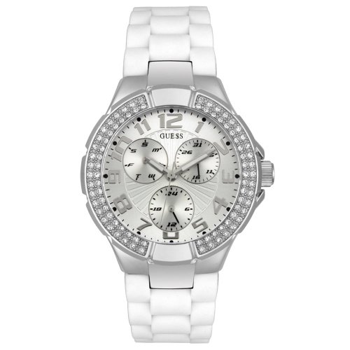 GUESS? Women's 10583L Chronographic Rubber Watch