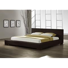 Bond Leder Bett Polsterbett Doppelbett Bond-Lederbett Matratzen-Gr�sse 180x200 cm Ehebett inkl. Lattenrost, Holz-Rahmen und Standf�ssen Farbe: braun - Design M�bel 2012