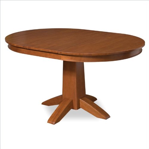 Home Style 5180-30 Arts and Crafts Round Dining Table, Cottage Oak Finish