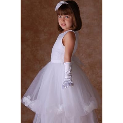 Sophias Style Wedding Flower Girl WHITE PETAL Special Occasion Dress 2T-14