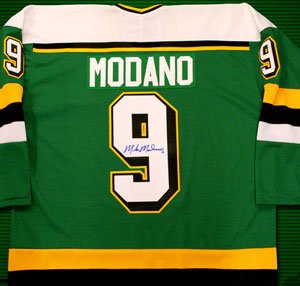 Mike Modano Signed Dallas Stars Vintage Green Jersey