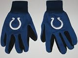 INDIANAPOLIS COLTS Pair of Team Logo & Colors Sports UTILITY GLOVES (with No-Slip PVC Grip)
