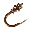 BCL Drapery Hardware 58FLHB Fleur-di-Lis Holdback, Set of 2, Antique Gold