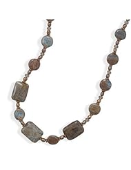 18" Jasper and Cultured Freshwater Pearl Necklace