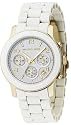 Michael Kors Mk5145 Ladies Sport Chronograph Champagne Dial Gold Toned Bracelet Pu Wrapped Links
