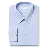 Calvin Klein Chambray Solid Dress Shirt- Point Collar