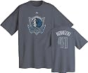 Dirk Nowitzki Majestic Soft Ink Player Name and Number Dallas Mavericks T-Shirt
