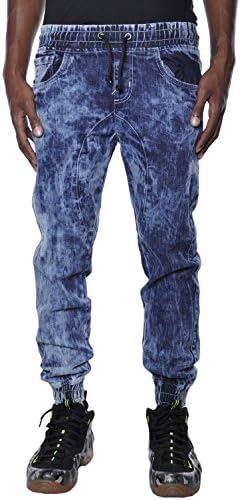 Harem Lavish Society Wash Denim Drop Crotch Joggers Large