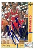 Gary Grant Autographed/Hand Signed Basketball Card (Los Angeles Clippers) 1991 Upper Deck #195