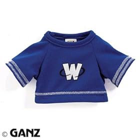  Webkinz Clothing Blue Football Jersey by Ganz