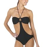 Xhilaration Shiny Monokini - Black