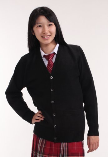 ビバリーヒルズ　スクールカーディガン KP919　【ブラック　Ｓサイズ】