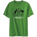T-Shirt Mens Green " AUSTRALIA SPORTS Aikido " Sports