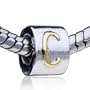 Letter C European Bead Fits Pandora Charm