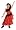 Child's Red and Black Spanish Princess Costume, Small