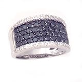 14K 1.30 CTW Black & White Diamond Band