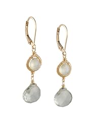 DANA KELLIN - Prehenite and Green Quartz Earrings