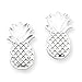 Sterling Silver Pineapple Post Earrings title=