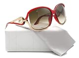 Christian Dior Women's Dior Volute2 Red / Honey Frame/Brown Gradient Lens Plastic Sunglasses
