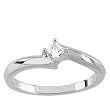 Platinum Diamond Promise Ring - 0.15 Ct.