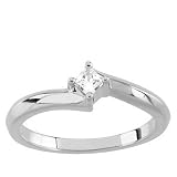 Platinum Diamond Promise Ring - 0.15 Ct.