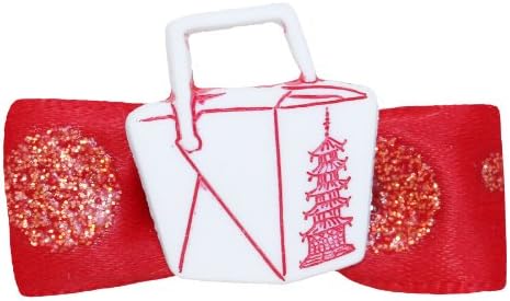 Hot Bows Good Fortune with a No-Slip French Clip for Dogs