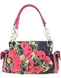 Camouflage Satchel Purse 3d Raised Flower Camo Chain Straps