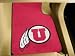 Utah Runnin' Utes universal fit Carpet 2 Pc Car Floor Mat (Rug)