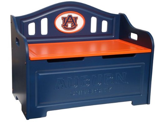 Auburn University Tigers War Eagle Kids Furniture Storage Toy Bench