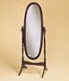 Dark Cherry Cheval Oval 59 1/4" High Floor Mirror