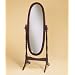 Dark Cherry Cheval Oval 59 1/4" High Floor Mirror