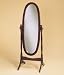 Dark Cherry Cheval Oval 59 1/4" High Floor Mirror