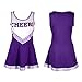 Anladia Varsity College Sports Cheerleader Uniform Costume Outfit Purple L US 10 12