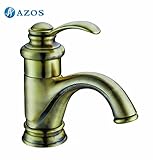 AZOS 洗面器の蛇口 黄銅製 緑色 単穴 台付 冷熱混合水栓 MPDKZ048L