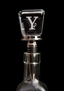 Monogram Glass Wine Stopper - Y