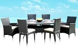 7 pc Outdoor Wicker Dining Table Set