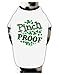 TOOLOUD Pinch Proof St Patricks Day Dog Shirt White with Black XL
