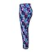 Shensee Women High Waist Fitness Yoga Sport Pants Printed Stretch Leggings (XL, Purple)