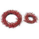 Set of 2 Berry Wreath in Red