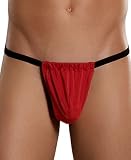 Mens Red Silk Posing Strap Underwear