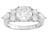 5.04CTW BELLA LUCE WHITE DIAMOND SIMULANT PLATINUM OVER STERLING SILVER RING