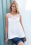 Jessica London Plus Size Sleeveless Tee with Embroidery