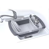 Progressive Collapsible Over the Sink Dish Drainer 12.5x16.9x4.25-in. by Progressive